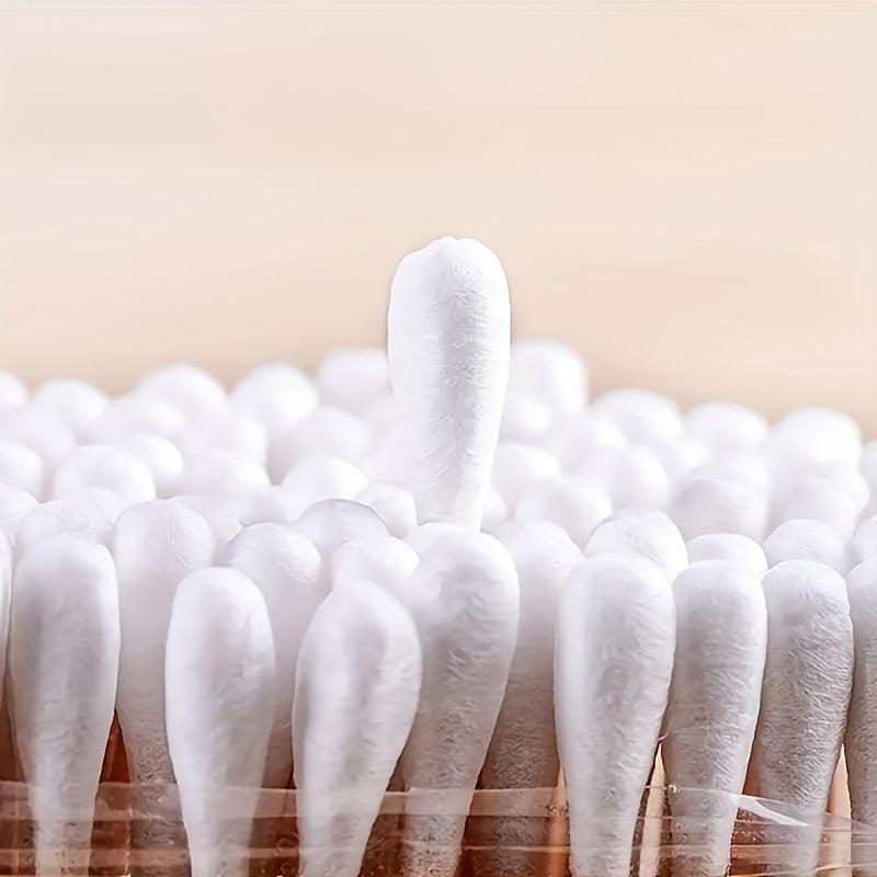 100-1000pcs Pet Cotton Swabs Double Headed Wooden Handle Ear Cleaning