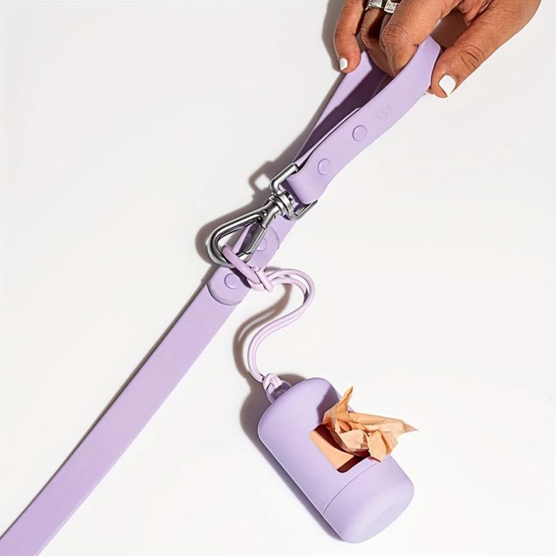 Dog Poop Bag Holder & Dispenser w/ Leash Attachment