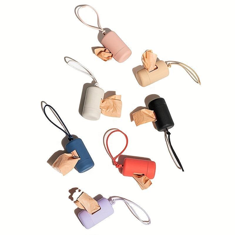 Dog Poop Bag Holder & Dispenser w/ Leash Attachment