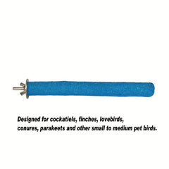 Colorful Bird Parrot Grinding Toy with Natural Wood Perch Stand