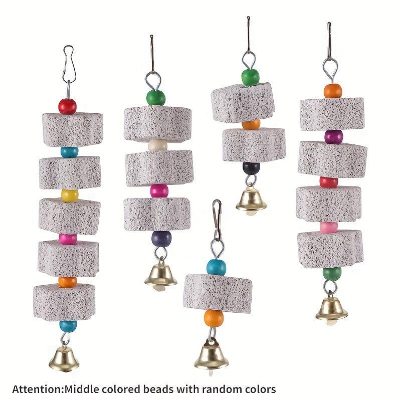 Colorful Stone Mineral Toy for Pet Parrot Cage