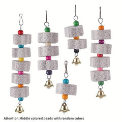 Colorful Stone Mineral Toy for Pet Parrot Cage