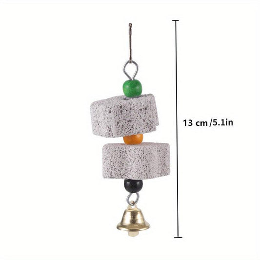 Colorful Stone Mineral Toy for Pet Parrot Cage