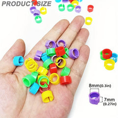 100pcs 8mm Bird Leg Bands for Pigeons Parrots Finches Canaries