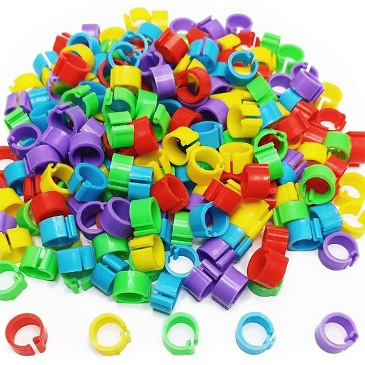 100pcs 8mm Bird Leg Bands for Pigeons Parrots Finches Canaries