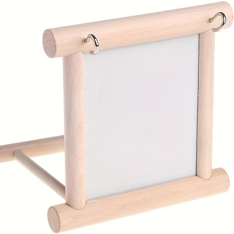 Bird Mirror Toy Hanging Swing for Small Parrot