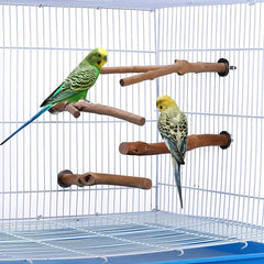Wooden Bird Toys Parrot Stand Poles Tree Fork Peeled Stand Stick