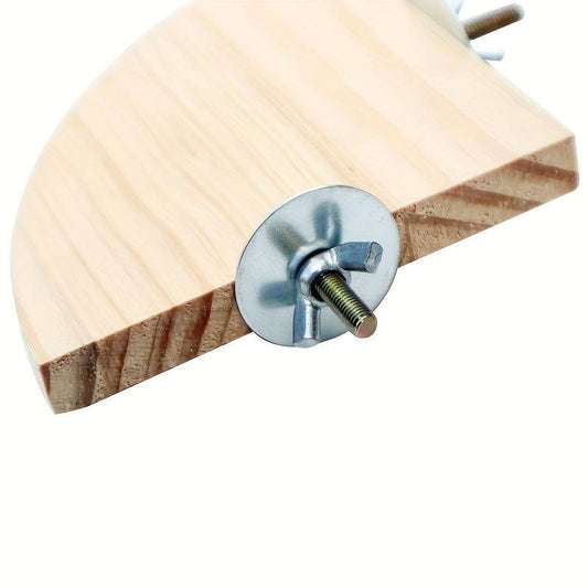 Wood Perch Stand Toy for Hamsters and Parrots