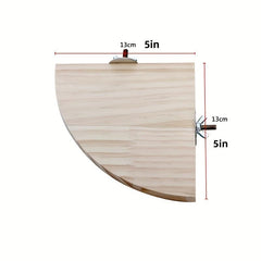 Wood Perch Stand Toy for Hamsters and Parrots