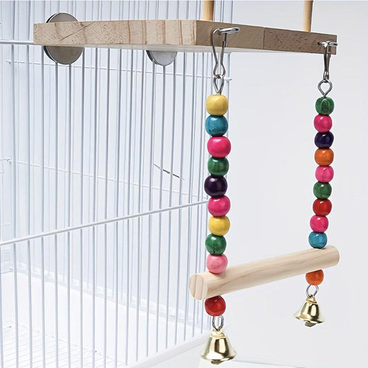 Colorful Beads Swing Climbing Ladder for Parrot Bird