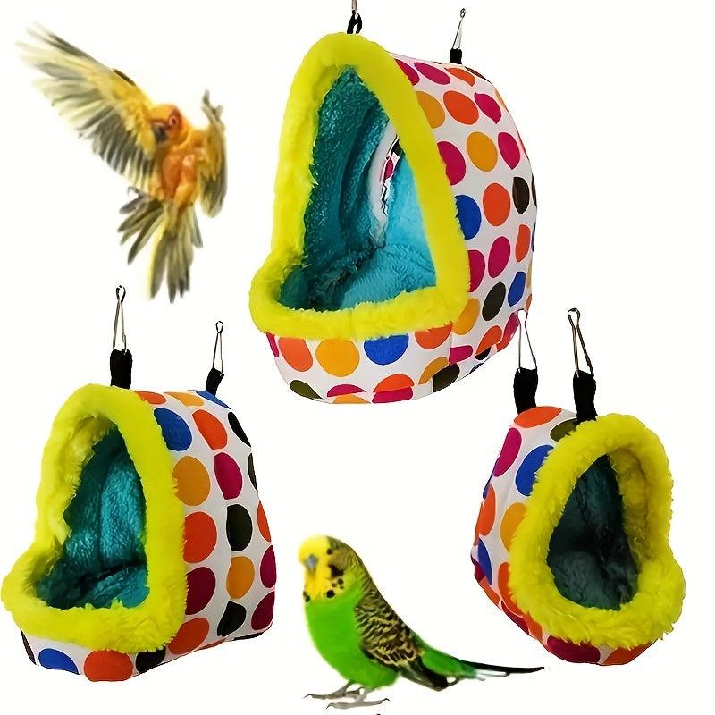Cozy Winter Parrot Bed Hammock Toy