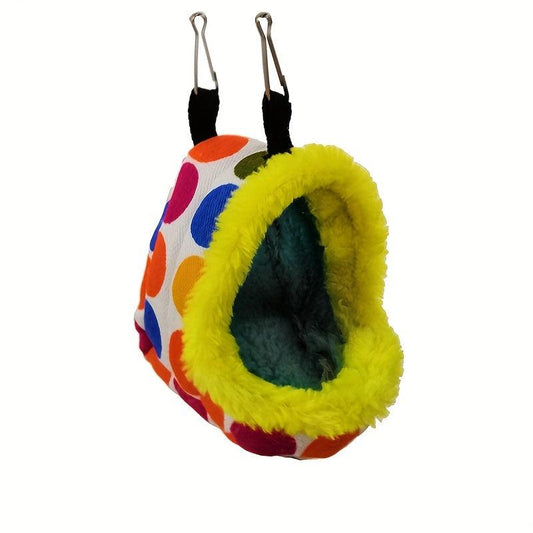 Cozy Winter Parrot Bed Hammock Toy