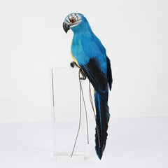 25 Simulation Parrot Feather Lawn Figurine Ornament Bird Garden Decoration