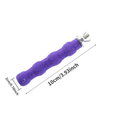Colorful Paw Grinder Toy for Birds - Pet Parakeet Parrot Sand Sprayed Wood