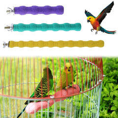 Colorful Paw Grinder Toy for Birds - Pet Parakeet Parrot Sand Sprayed Wood