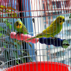 Colorful Paw Grinder Toy for Birds - Pet Parakeet Parrot Sand Sprayed Wood