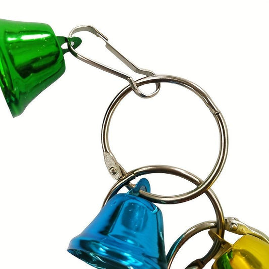 Colorful Hanging Cage Bell Bird Swing Toy For Parrot