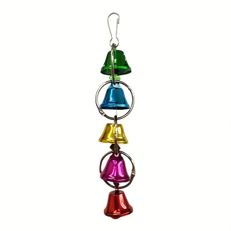 Colorful Hanging Cage Bell Bird Swing Toy For Parrot