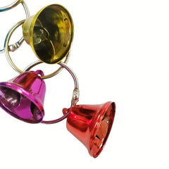 Colorful Hanging Cage Bell Bird Swing Toy For Parrot
