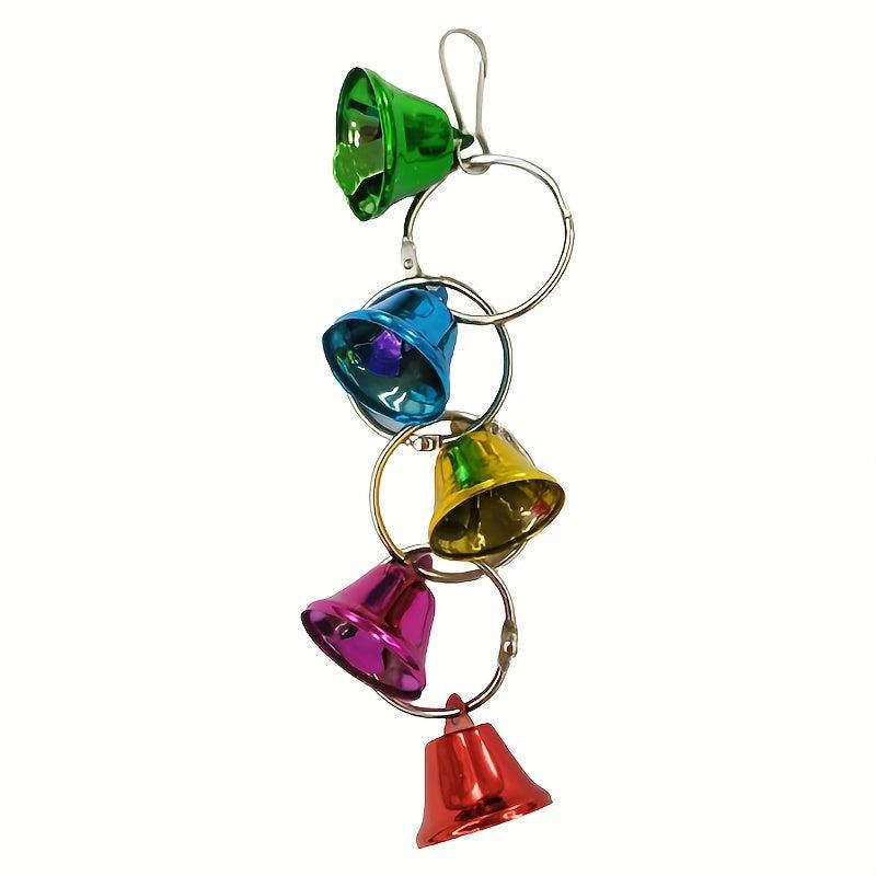 Colorful Hanging Cage Bell Bird Swing Toy For Parrot