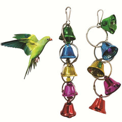 Colorful Hanging Cage Bell Bird Swing Toy For Parrot