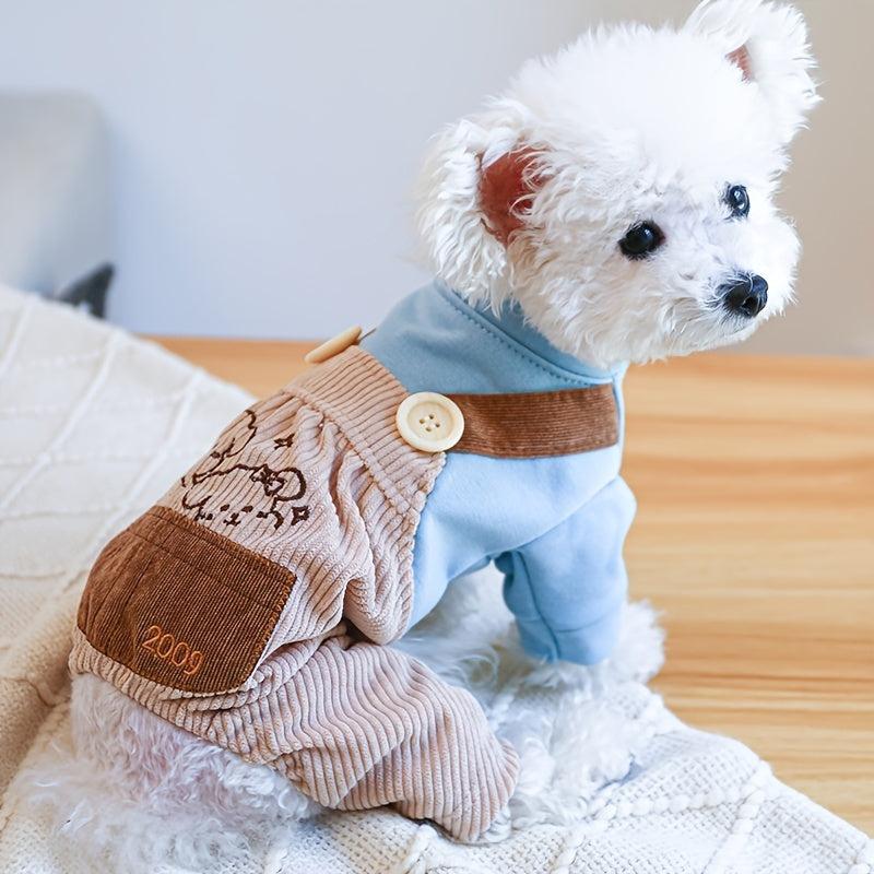 Fashionable Corduroy Jumpsuit for Dogs