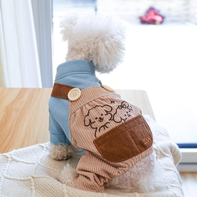 Fashionable Corduroy Jumpsuit for Dogs
