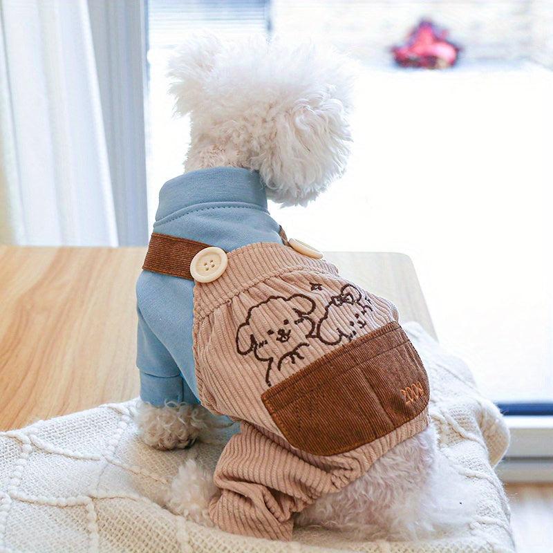 Fashionable Corduroy Jumpsuit for Dogs