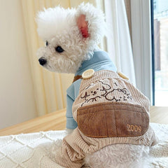 Fashionable Corduroy Jumpsuit for Dogs