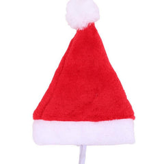 Festive Suede Santa Hat for Your Pet