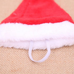 Festive Suede Santa Hat for Your Pet