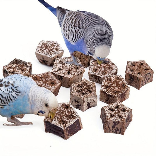 12pcs Pack Natural Bird Toys for Boredom Relief and Mouth Grinding