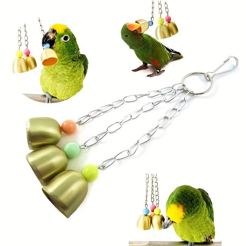 Colorful Parrot Bird Toys Molar Bell Toys