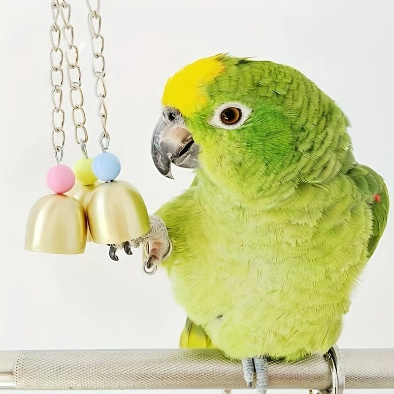 Colorful Parrot Bird Toys Molar Bell Toys