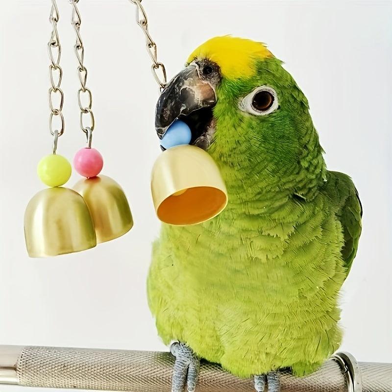 Colorful Parrot Bird Toys Molar Bell Toys