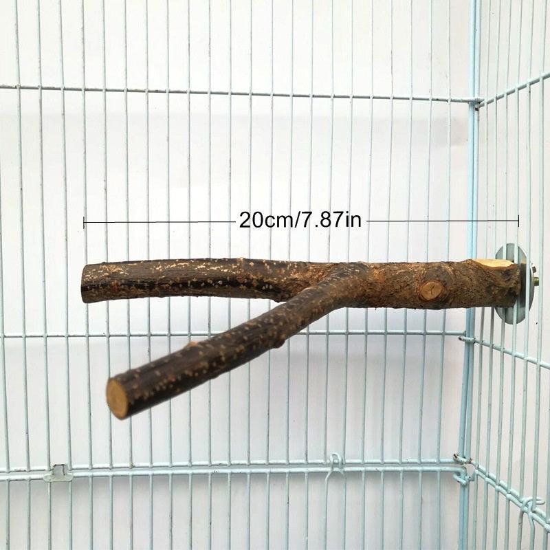 Wood Perch Stand for Parrots and Hamsters - Comfortable and Safe Resting Spot
