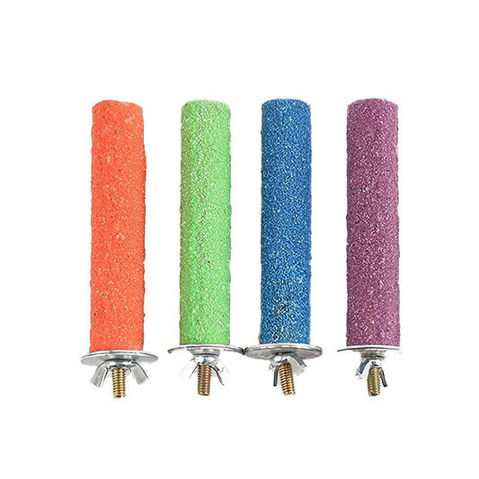 1pc Bird Grinding Claw Stick Parrot Stand Pole Screw Fixed Bird Bar