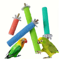 Natural Wood Parrot Perching Station for Claw Grinding