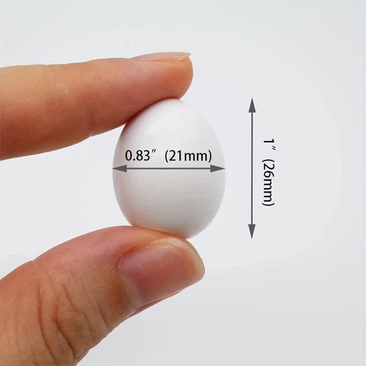 6pcs Solid Parrot Plastic Eggs Bird Hatching Eggs Trick Birds Stop Laying Eggs