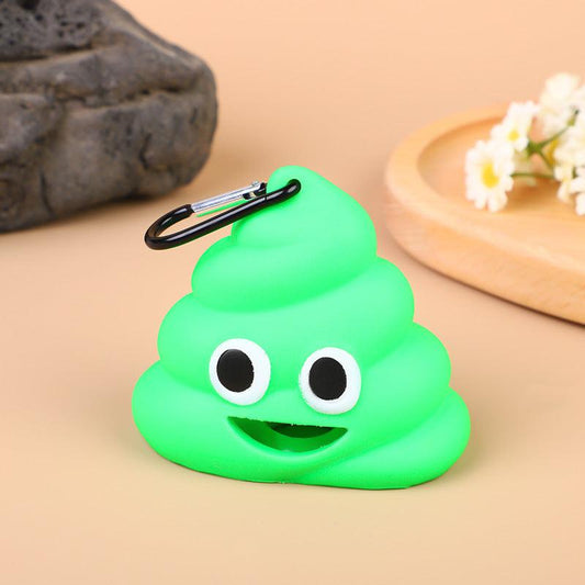 Creative Poop Dog Poop Bag Dispenser with Leash Clip
