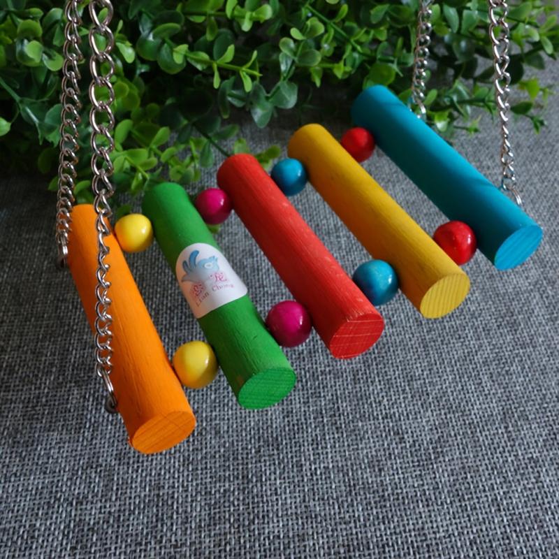 Colorful Hanging Hammock Swing for Pet Birds - Fun and Exercise