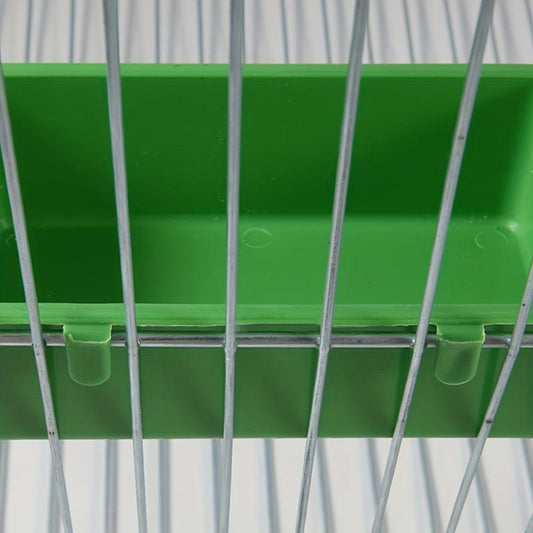 Creative Green Bird Food Tray Parrot Bathtub Cage Accessories