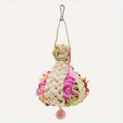 Pet Bird Toy Hanging Birdcage Accessories Natural Parrot Shredder Toy Durable