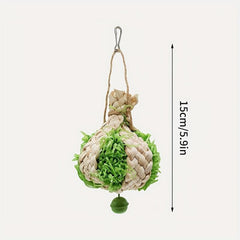 Pet Bird Toy Hanging Birdcage Accessories Natural Parrot Shredder Toy Durable