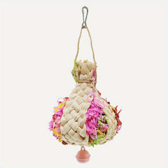 Pet Bird Toy Hanging Birdcage Accessories Natural Parrot Shredder Toy Durable