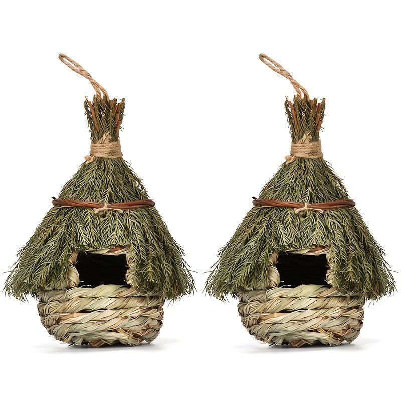 Straw Bird Nest Natural Bird House Hanging Decoration