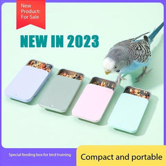 Bird Training Food Jar Parrot Handheld Feeder