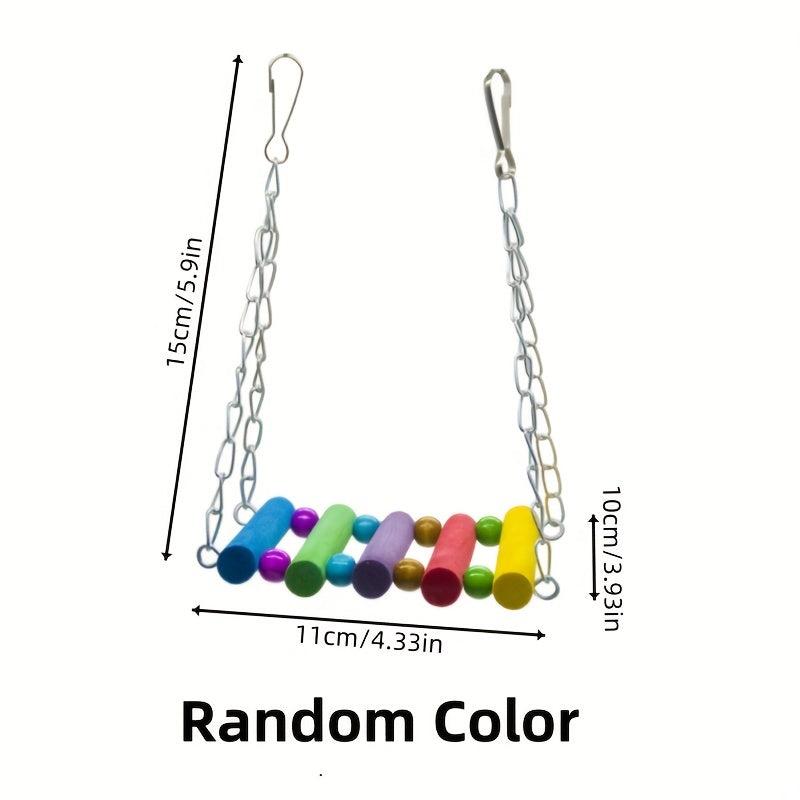Small Parrot Swing Parrot Chew Toys Hanging Bridge Swing Toy Bird Hammock
