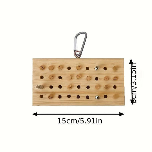 Bird Chewing Toy Hanging Wood Keyboard Toy For Training