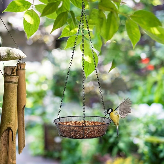 Metal Outdoor Hanging Bird Feeder Tray for Garden